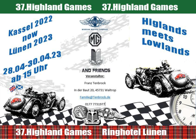 37.Highland Games 2023 - Anmeldeschluss 28.1.23!!